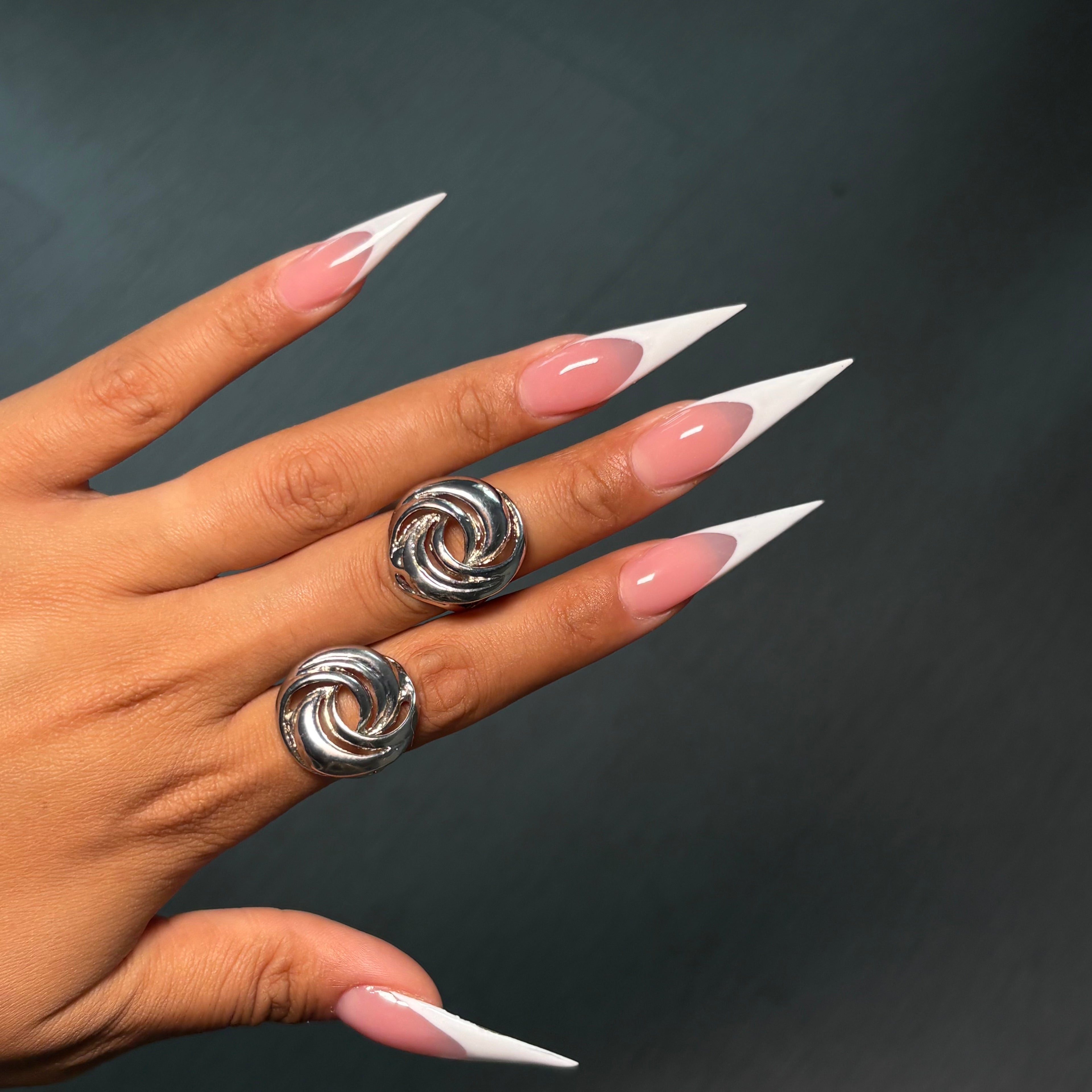 Silver Cercle De Vie Ring SZ 8