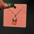 Gold & Hot Pink Bubu Necklace