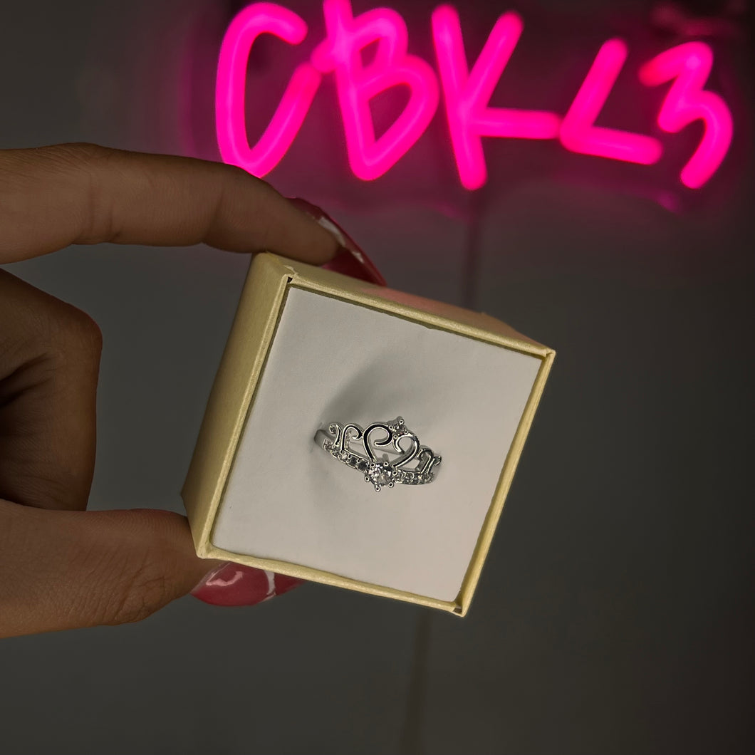 Silver Princessa Ring SZ 8