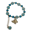 Blue Dangle Mariposa Beaded Bracelet