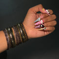 Gold Animal Print Bangle Stack