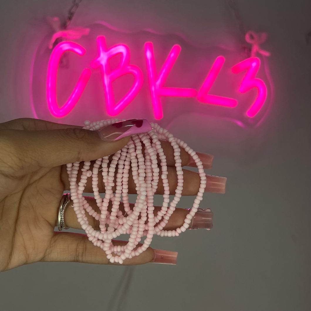 Pink 2PC Micro Beaded Bracelet