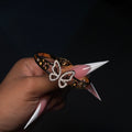 Gold Diamond Flutter Cuff (Opens Between Wings)