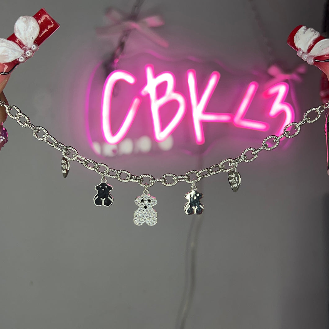 Silver Teddy Charmed Out Bracelet