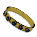 Gold & Blue Daisy Bangle ✿