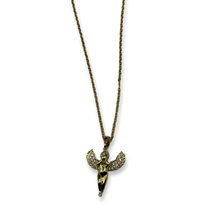 Load image into Gallery viewer, Gold Diamond Angel Babe Necklace
