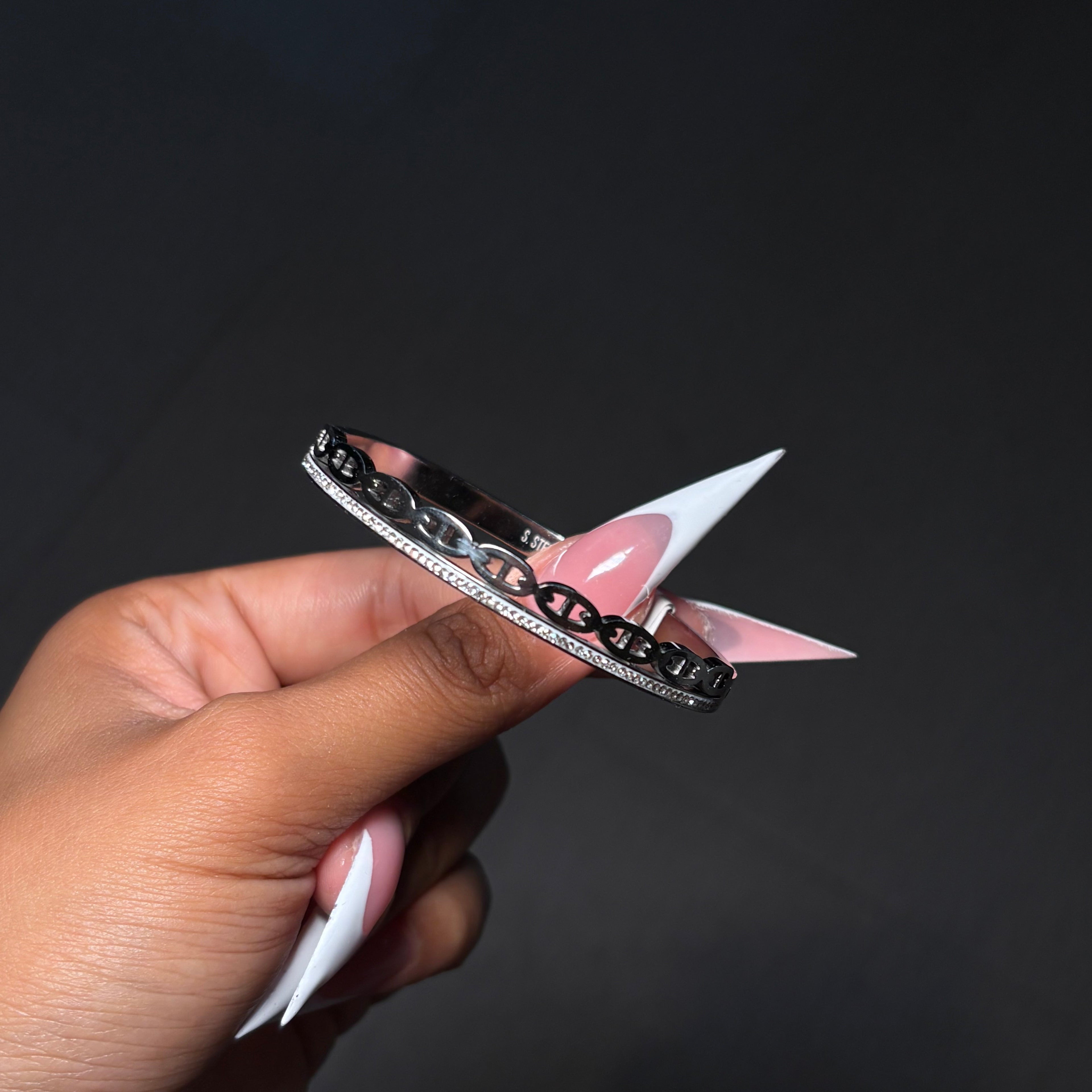 Silver Link Up Bangle