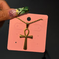 Gold XL Ankh Rope Necklace