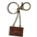 Gold & Red Channelie Purse Charm