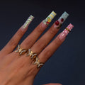 Gold Adjustable Diamond Flutter Ring 2.0