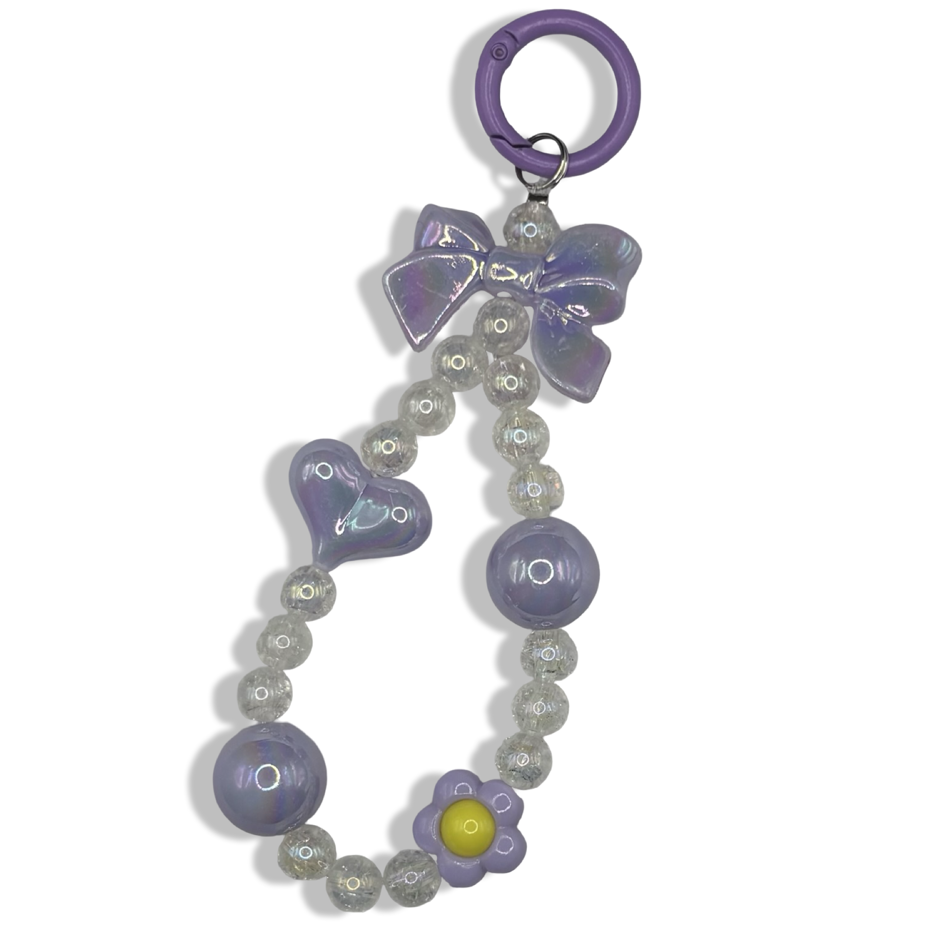 Purple Bow Drop Purse Charm