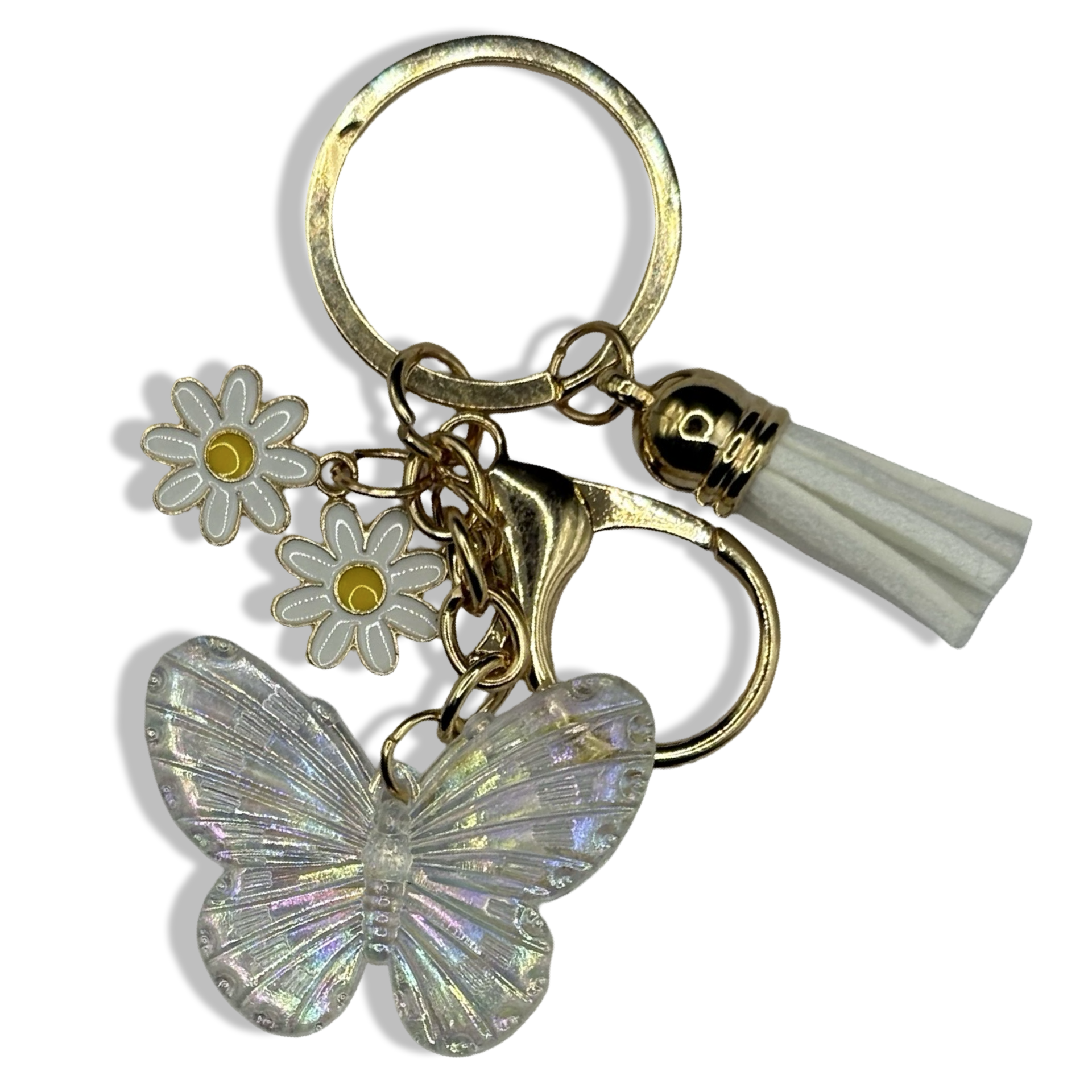 White Flower & Mariposa Charmed Purse Charm