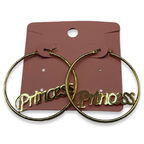 Gold Princess Hoops
