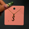 S Initial Gold Necklace