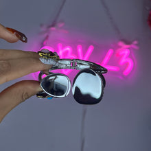 Load image into Gallery viewer, Silver Twin Flame Basic Chunky Bangle
