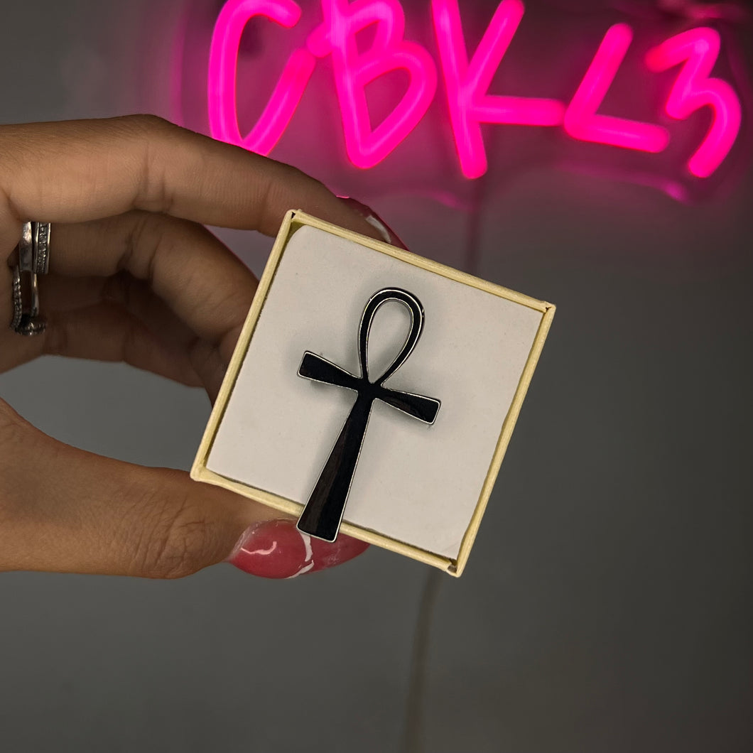 Silver XL Ankh Ring SZ 7