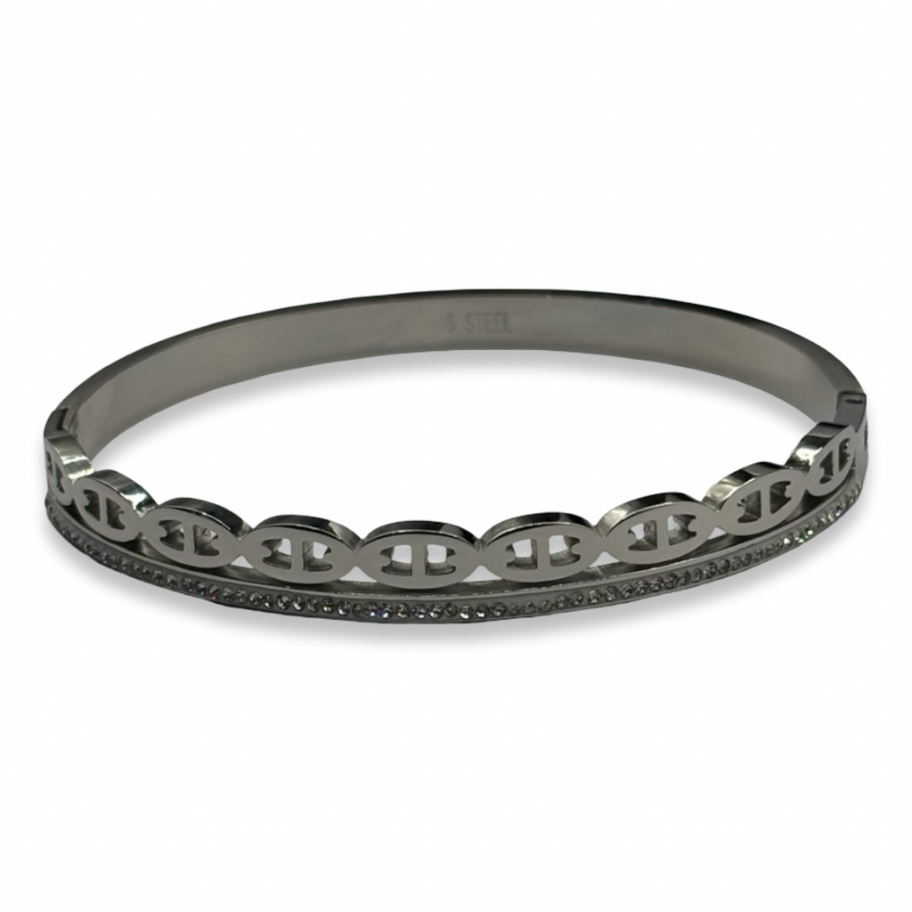 Silver Link Up Bangle