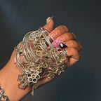Silver 2 PC Basic Bangles (Randomized Charms!!)