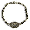Gold Mal de Ojo Tennis Bracelet
