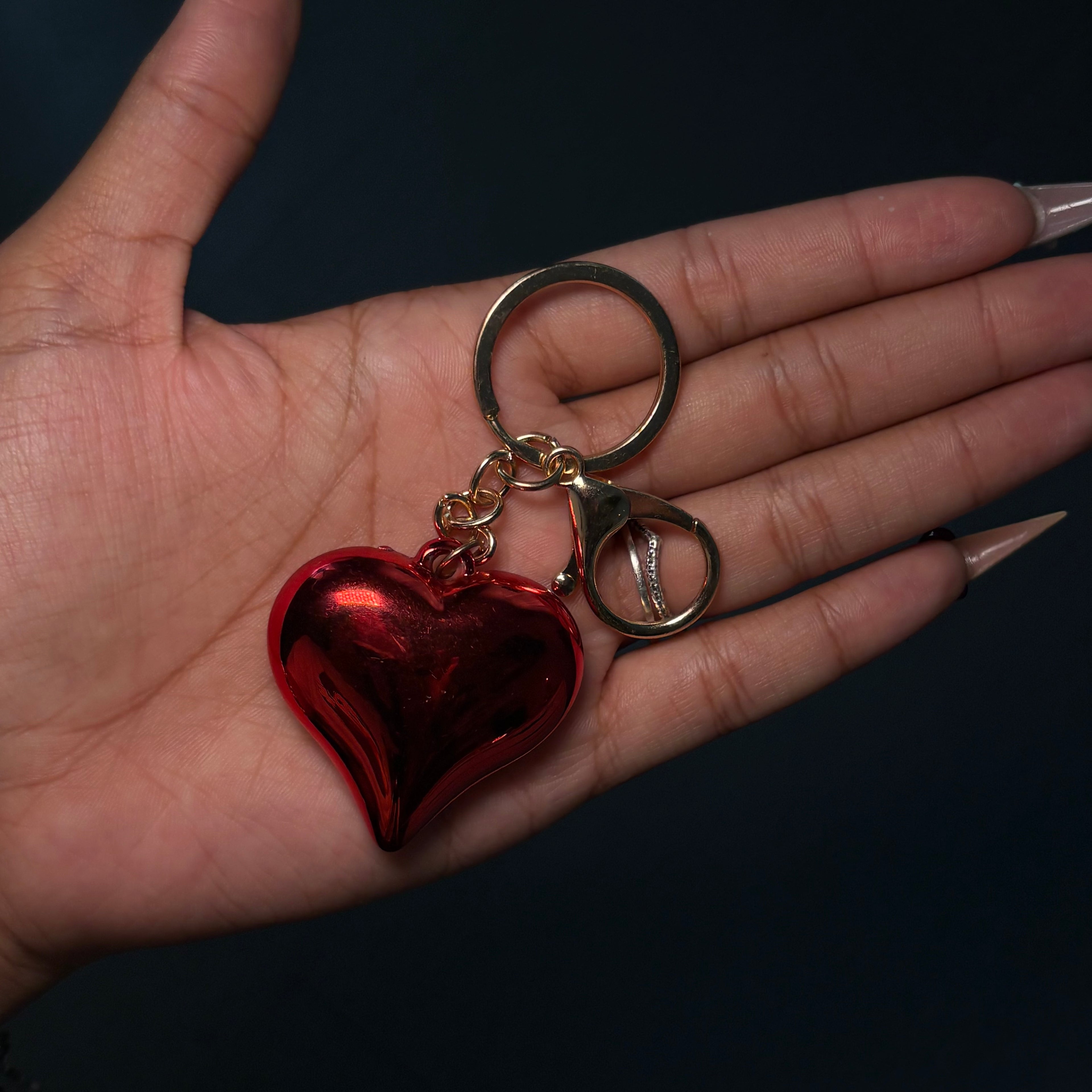 Red Heart Charm Keychain/Purse Charm