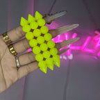 Yellow Y2K Spike Beaded Bracelet