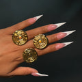 Gold Sol Adjustable Ring