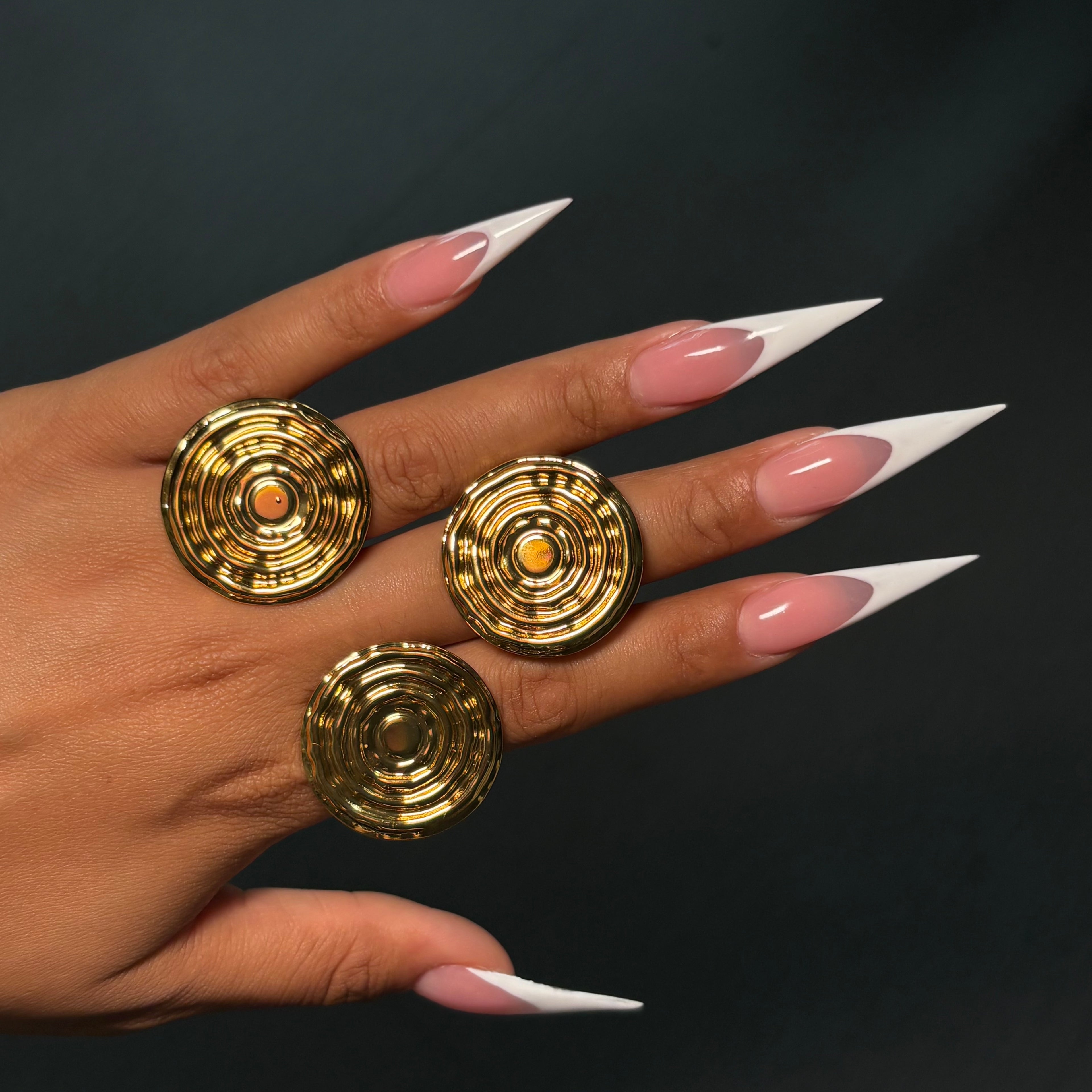 Gold Sol Adjustable Ring