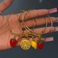 Strawberry Lemonade 🍓🍋 Gold 3PC Bangle Stack