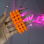 Orange Y2K Spike Beaded Bracelet