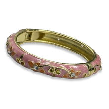 Load image into Gallery viewer, Little Girls Pink &amp; Gold Etheral Beauté Patterned Bangle
