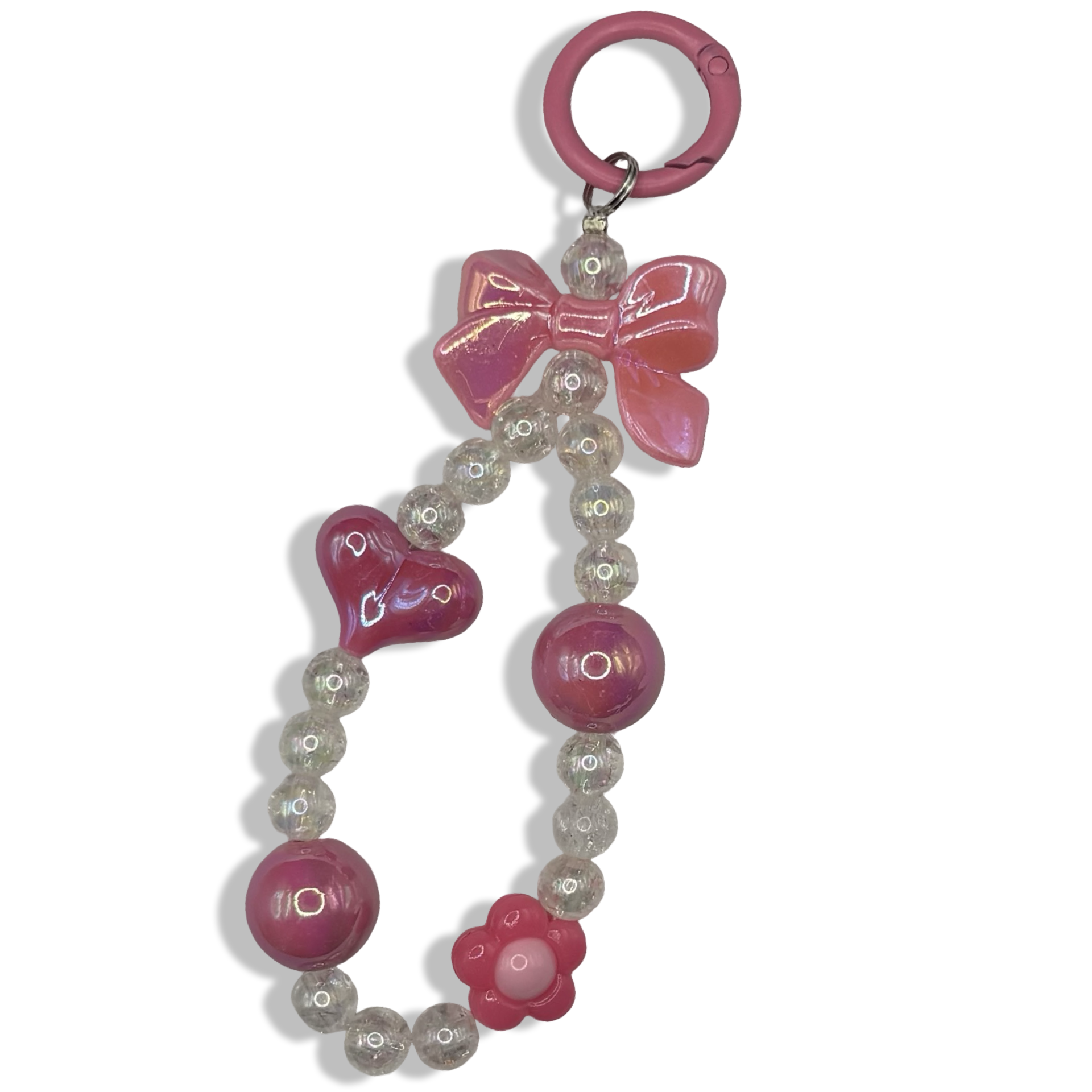 Hot Pink Bow Drop Purse Charm