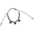 Purple n Gold  3 Butterfly Adjustable String Bracelet