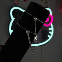 Load image into Gallery viewer, Silver Diamanté Angel Baby Adjustable Tennis Bracelet
