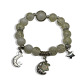 Yellow & Silver Luna Beaded Bracelet