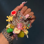 Silver 3 PC Junky Charm Bangles (Randomized Charms!!)