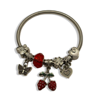 Silver Very Berry Spring Charm Bracelet