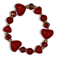 Red Candy Hearts Beaded Bracelet