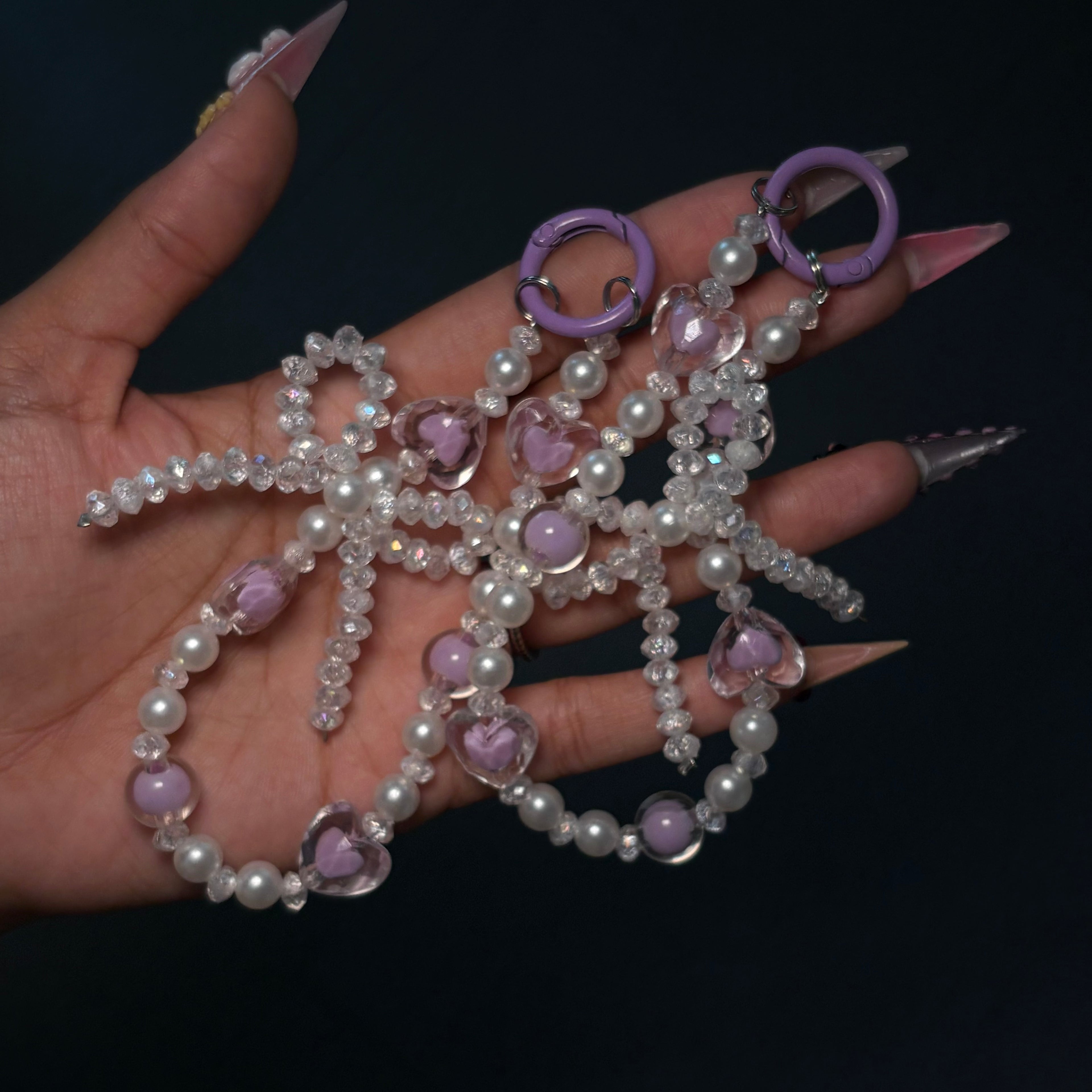 Purple Coquette Girlie Purse Charm