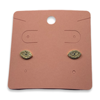 Gold Diamante Evil Eye Stud Earrings