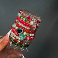 Red & Green 🍓10PC Beaded Mega Stacko
