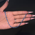 Gold & Blue Mal de Ojo Anklet