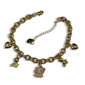 Gold It Girlie Diamond Charm Bracelet