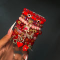 Red 10PC Beaded Mega Stack