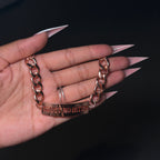 Rose Gold Trust No Ch!ck Tennis Bracelet
