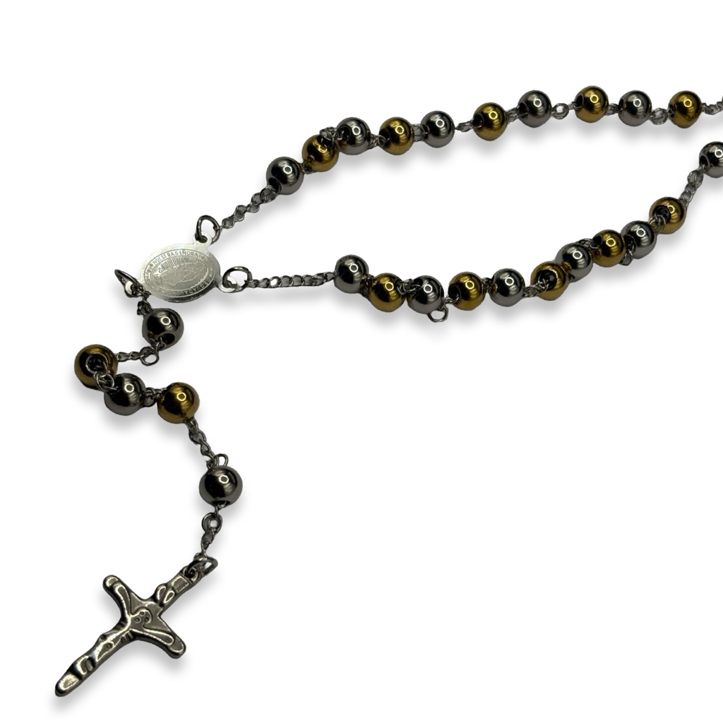 Silver & Gold Large Rosary (Non Tarnish)