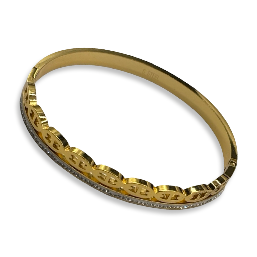 Gold Link Up Bangle