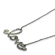 Load image into Gallery viewer, Silver Script Love Necklace
