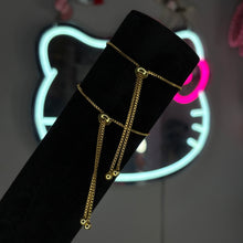 Load image into Gallery viewer, Gold Diamanté Adjustable Tennis Bracelet
