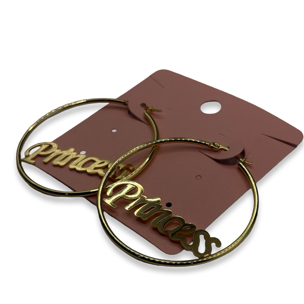 Gold Princess Hoops