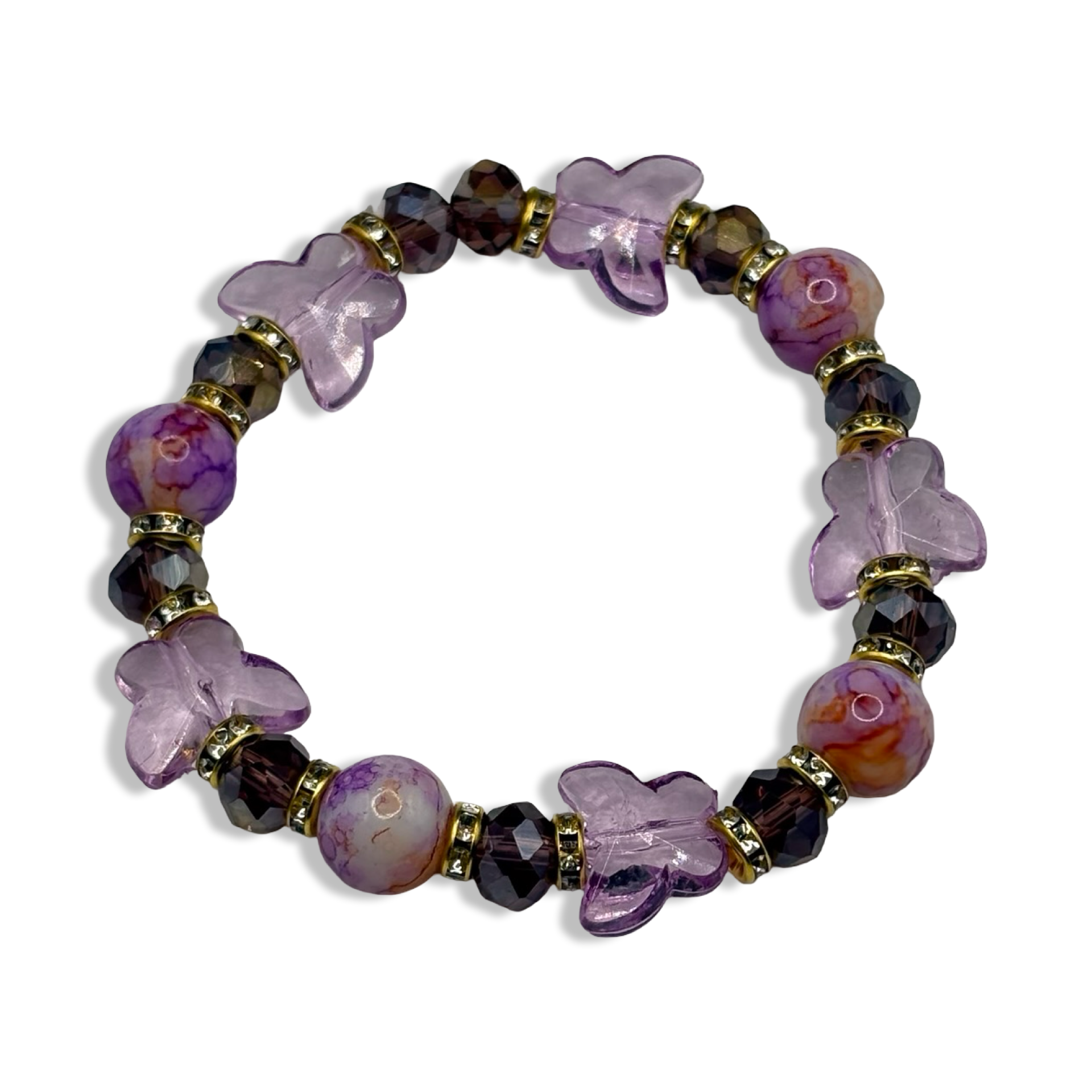 Purple Mariposita Beaded Bracelet